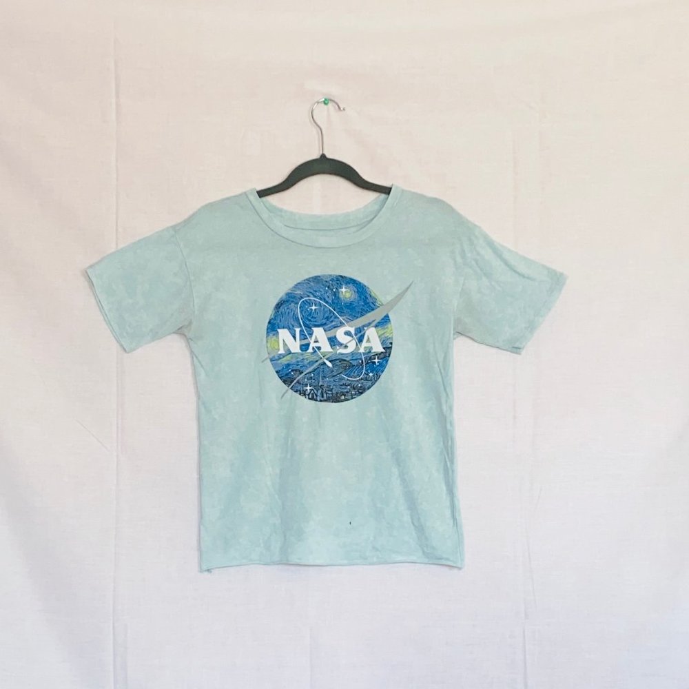 blue short sleeve nasa tee